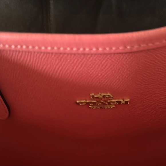 Coach Pink and Tan Monogram Tote Bag - Picture 5 of 6